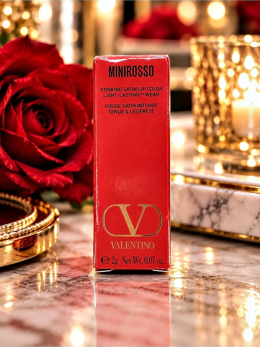 Valentino Minirosso Satin Lipstick 22R Rosso Valentino Mini 2g